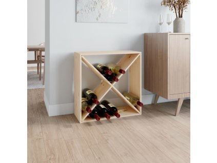 vidaXL Stojan na víno 62x25x62 cm masívna borovica