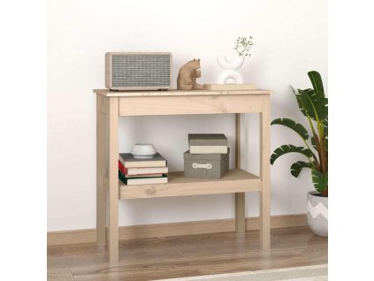 vidaXL Konzolový stolík 80x40x75 cm masívne borovicové drevo