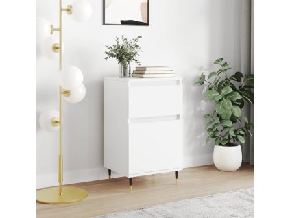 vidaXL Komoda biela 40x35x70 cm kompozitné drevo