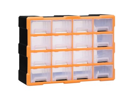 vidaXL Organizér so 16 strednými zásuvkami 52x16x37 cm