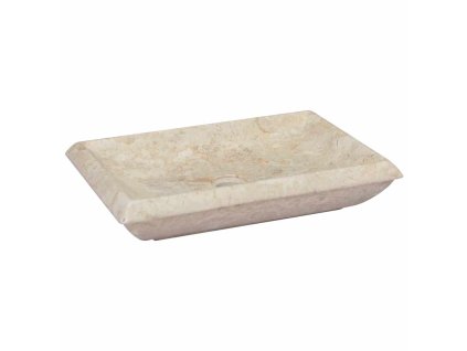 vidaXL Umývadlo krémové 50x35x10 cm mramor