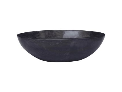 vidaXL Umývadlo čierne 53x40x15 cm mramor