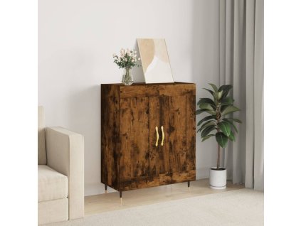 vidaXL Komoda dymový dub 69,5x34x90 cm kompozitné drevo