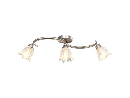 vidaXL Stropná lampa+sklenené tienidlá na 3 žiarovky E14, tulipán