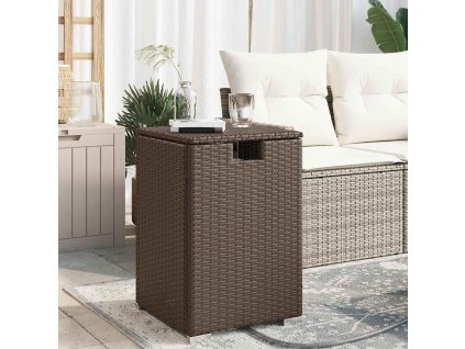 vidaXL Stolík na zakrytie propánovej fľaše hnedý 40x40x60 cm polyratan