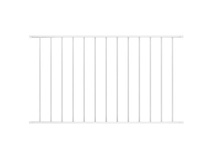 vidaXL Plotový panel s práškovou farbou, oceľ 1,63x1 m, biely