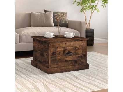 vidaXL Konferenčný stolík dymový dub 50x50x35 cm spracované drevo