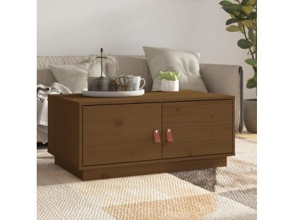 vidaXL Konferenčný stolík medovo-hnedý 80x50x35 cm borovicový masív