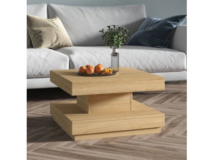 vidaXL Konferenčný stolík svetlohnedý 60x60x35 cm MDF