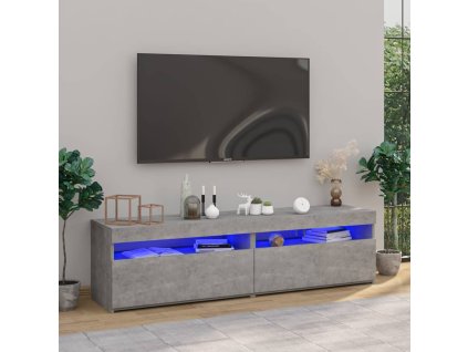 vidaXL TV skrinky 2 ks s LED svetlami betónové sivé 75x35x40 cm