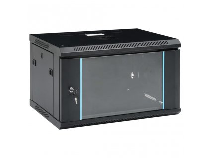 vidaXL 6U Nástenná serverová skriňa 19" IP20 600x450x375 mm