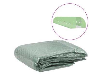 vidaXL Náhradný kryt na skleník (45 m²) 300x1500x200 cm zelený