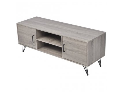 vidaXL TV stolík, 120x40x45 cm, sivý