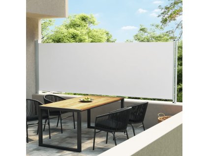 vidaXL Zaťahovacia bočná markíza na terasu 600x160 cm, krémová