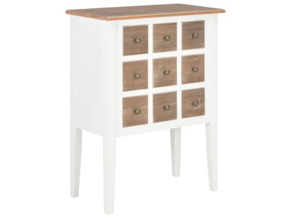 vidaXL Komoda biela 54x30x80 cm masívne drevo