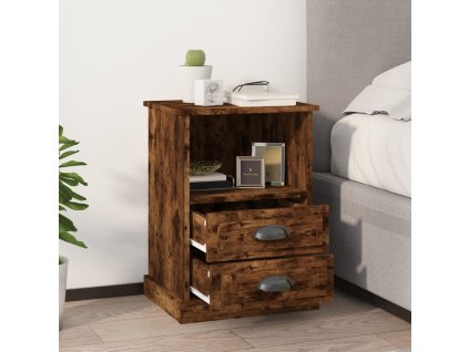 vidaXL Nočné stolíky 2 ks dymový dub 43x36x60 cm