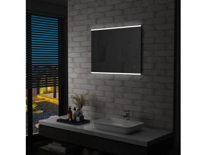 vidaXL Kúpeľňové LED nástenné zrkadlo s dotykovým snímačom 80x60 cm