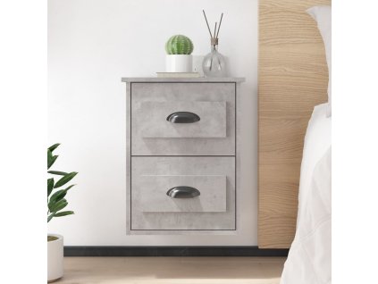 vidaXL Nástenné nočné stolíky 2 ks betónovosivé 41,5x36x53 cm