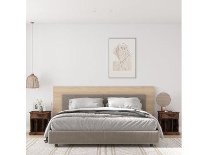 vidaXL Nočné stolíky 2 ks dymový dub 43x36x50 cm