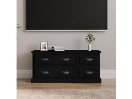 vidaXL TV skrinka čierna 100x35,5x45 cm kompozitné drevo