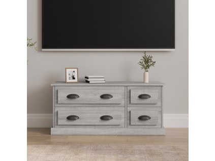 vidaXL TV skrinka sivý dub sonoma 100x35,5x45 cm kompozitné drevo