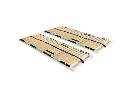 vidaXL Lamelové posteľné rošty 2 ks s 28 lamelami a 7 zónami 70x200cm
