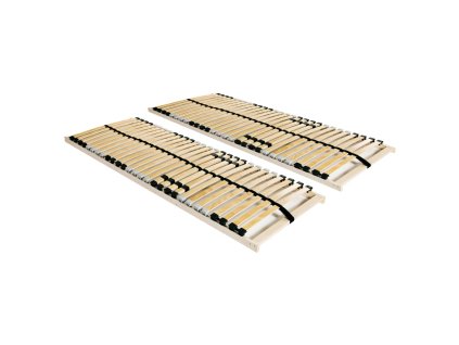 vidaXL Lamelové posteľné rošty 2 ks s 28 lamelami a 7 zónami 80x200 cm