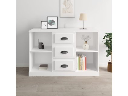 vidaXL Komoda biela 104,5x35,5x67,5 cm kompozitné drevo