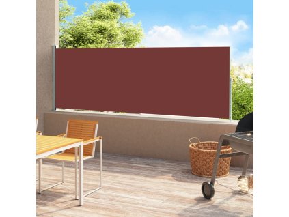 vidaXL Zaťahovacia bočná markíza na terasu 180x500 cm hnedá