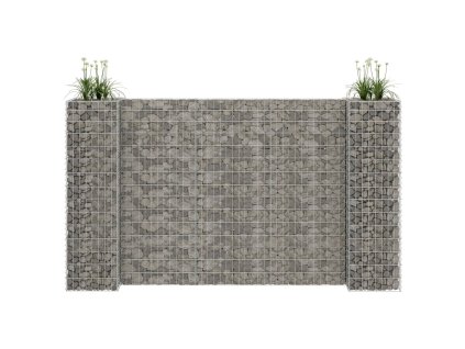 vidaXL Gabiónový kvetináč v tvare H, oceľový drôt 260x40x150 cm