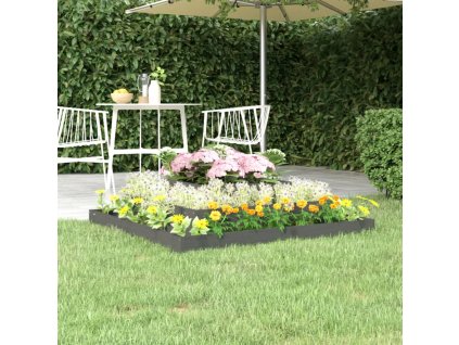 vidaXL Kvetináč sivý 110x110x27 cm borovicový masív