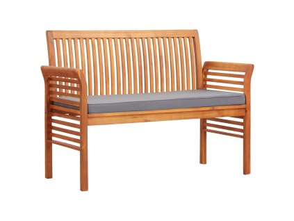 vidaXL 2-miestna záhradná lavica s vankúšmi 120 cm akáciový masív