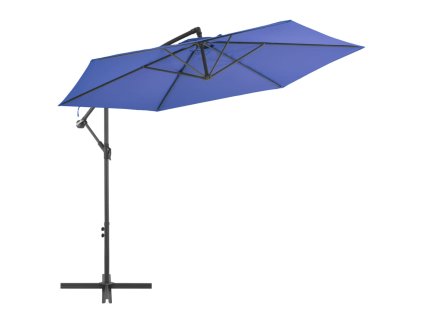 vidaXL Závesný slnečník s hliníkovou tyčou 300 cm, modrý