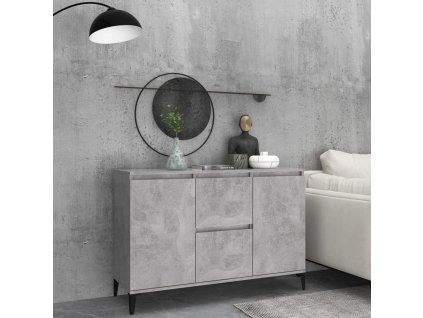 vidaXL Komoda, betónovo sivá 104x35x70 cm, kompozitné drevo