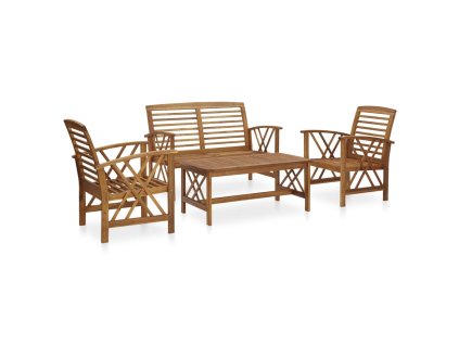 vidaXL 4-dielna záhradná sedacia súprava, akáciový masív