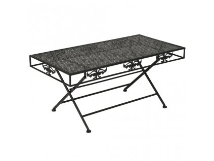 vidaXL Skladací konferenčný stolík čierny 100x50x45 cm kovový vintage štýl