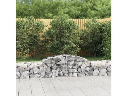 vidaXL Oblúkové gabionové koše 3 ks 300x50x40/60 cm pozink. železo
