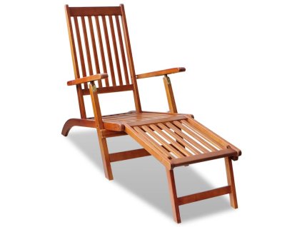 vidaXL Vonkajšie kreslo na terasu s opierkou na nohy, akáciový masív