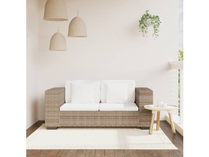 vidaXL Sedem dielna 2-miestna pohovka, súprava, pravý ratan