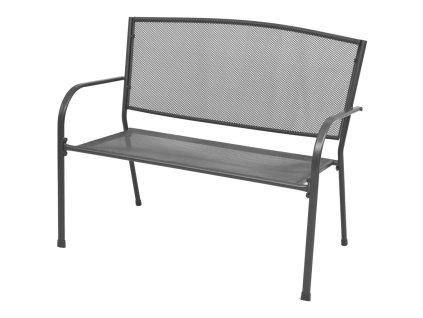 vidaXL Záhradná lavička 108 cm, oceľ a sieťovina, antracitová
