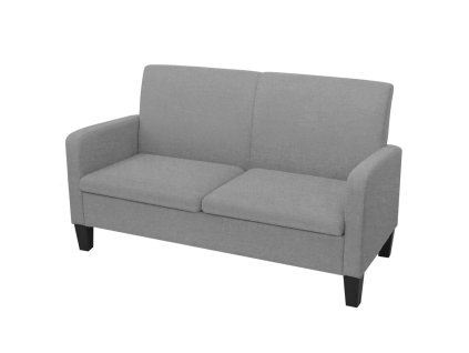 vidaXL Dvojmiestna pohovka, 135x65x76 cm, bledosivá