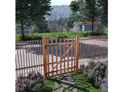 vidaXL Jednokrídlová brána, impregnované drevo, 100x120 cm