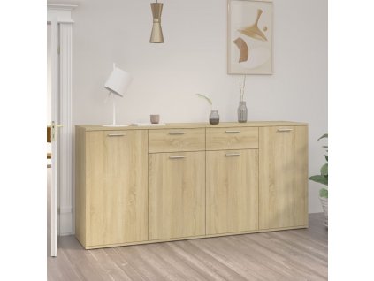 vidaXL Komoda dub sonoma 160x36x75 cm drevotrieska
