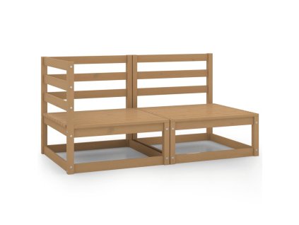 vidaXL 2-dielna záhradná sedacia súprava medovohnedá borovicový masív