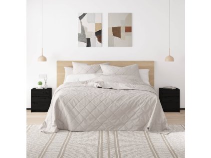 vidaXL Nočné stolíky 2 ks čierne 40x31x50 cm borovicový masív
