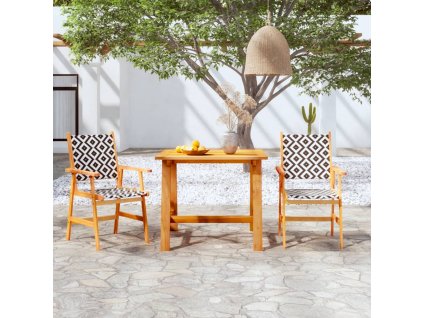 vidaXL 3-dielna záhradná jedálenská súprava akáciový masív