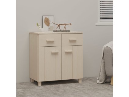 vidaXL Komoda HAMAR, medovo hnedá 79x40x80 cm, borovicový masív