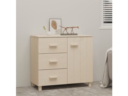 vidaXL Komoda HAMAR, medovo hnedá 90x40x80 cm, borovicový masív
