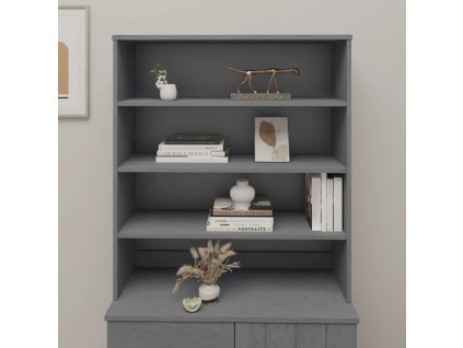 vidaXL Nadstavec na komodu HAMAR, tmavosivý 90x30x100 cm, borovica