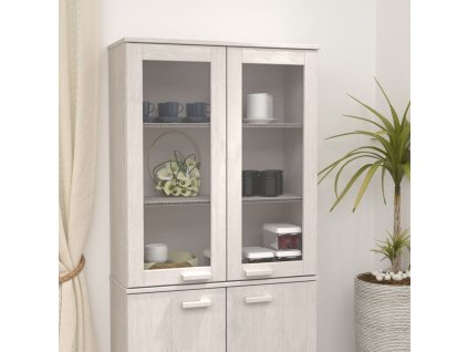 vidaXL Nadstavec na komodu HAMAR, biely 85x35x100 cm, borovica